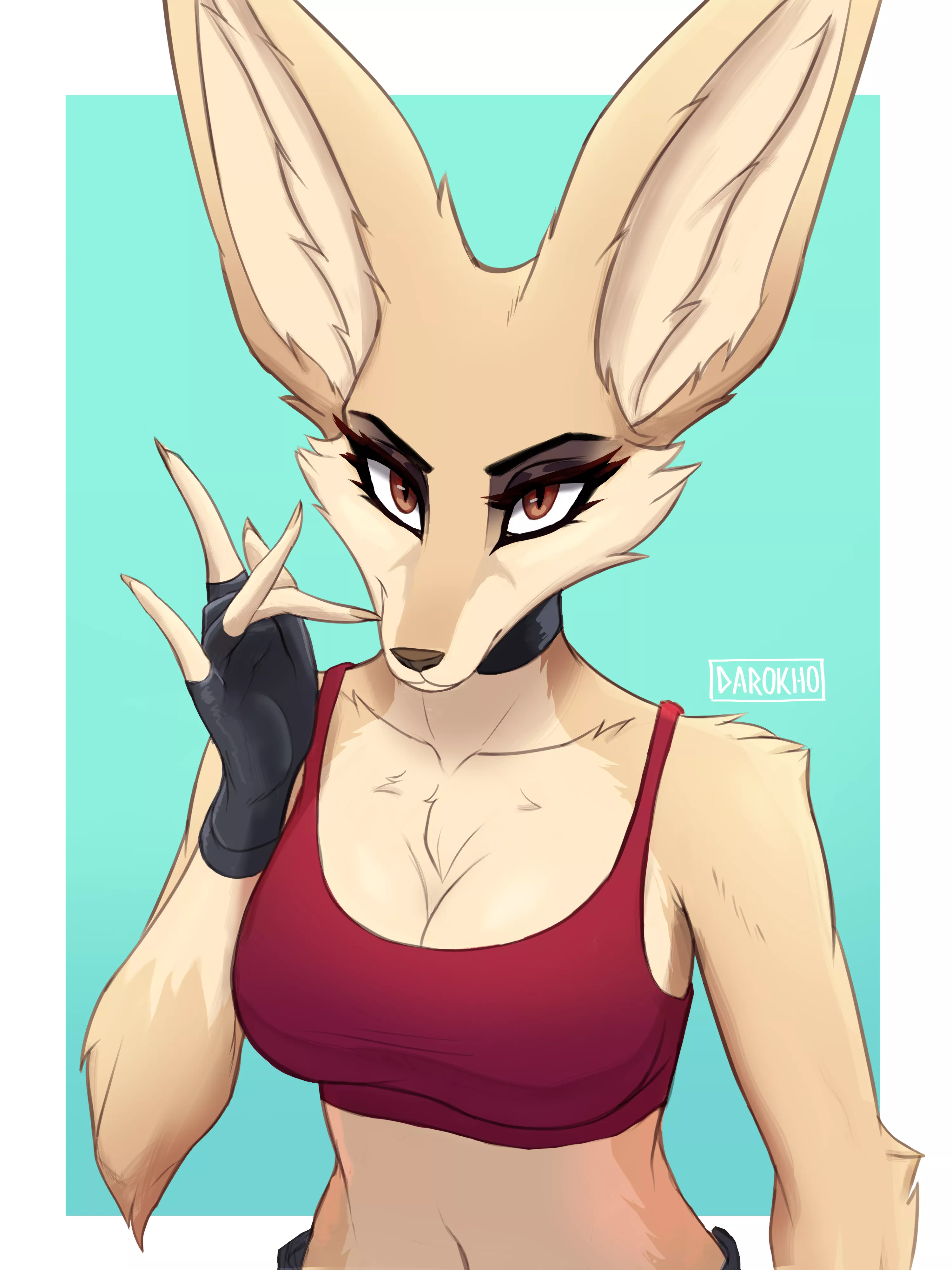Tried to apply smoky eyes on my fennec, (feedback is welcome) posted by Darokho