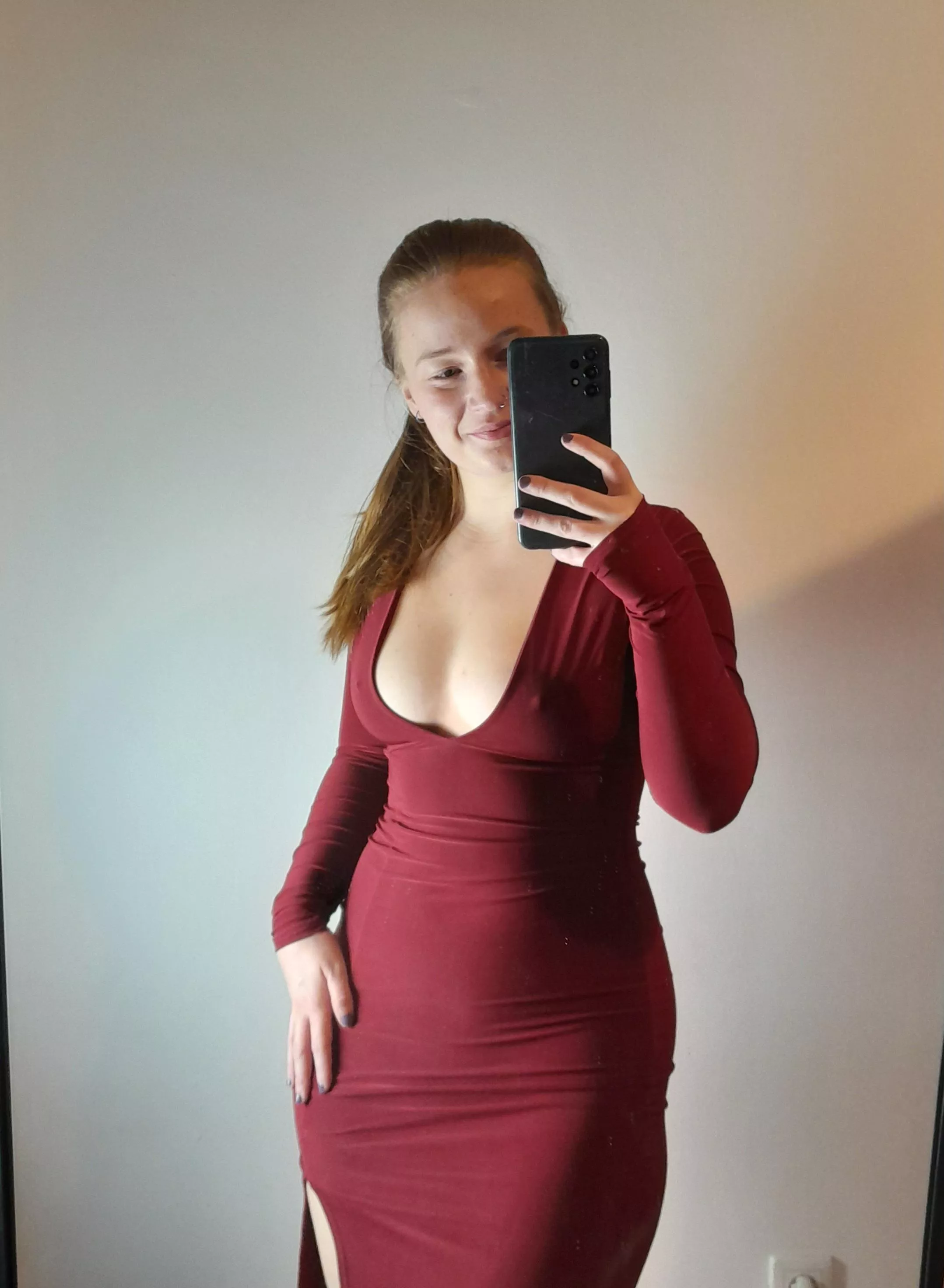 Wearing a bra with this would ruin this nice dress posted by SensualNature99