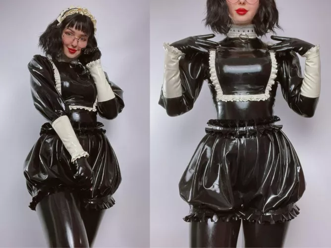 your latex maid is waiting for your orders, Master ~🖤 by lilslavekitten