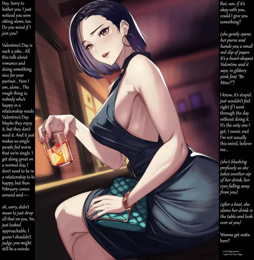 Alone on Valentine’s Day [wholesome] [gender neutral pov] by Clean-Algae