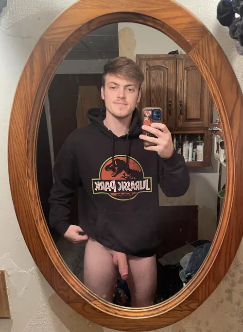 “Attention all visitors! A dinosaur has gotten out of containment. Please keep calm.” by clingerrugged