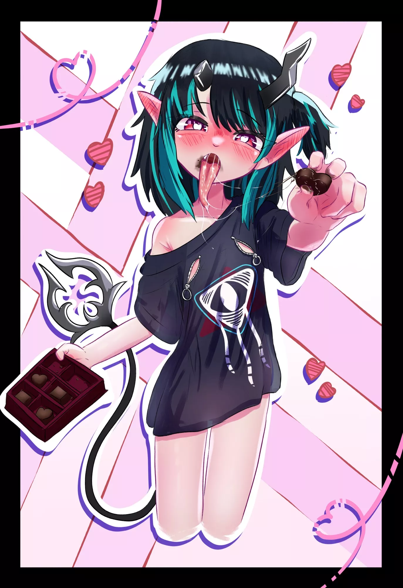 Demon girl wants to feed you some chocolate (OC) posted by Sketchag8tr
