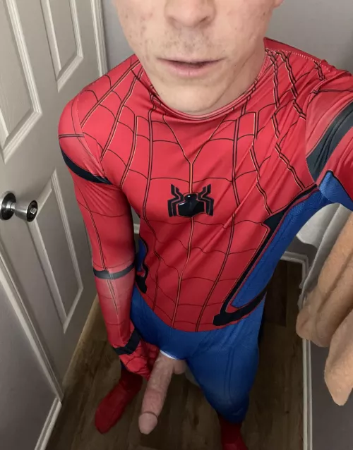 Hey Aunt May, can you help me fit into my new suit? 🥵😏🕸️ by Substantial-Outsides