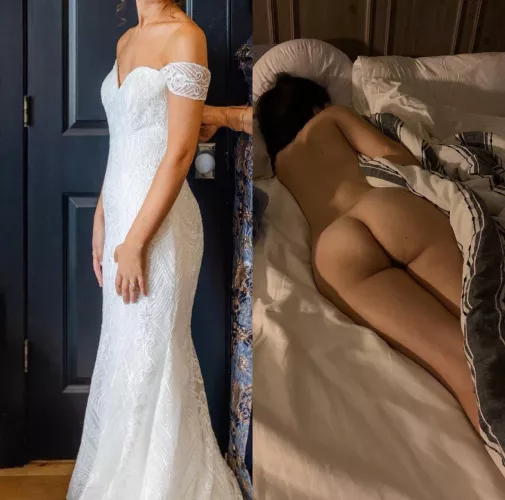 Before and after wedding day. Would you fuck my new wife from behind? 👰🏼‍♀️ by NeedABiggerBoat08