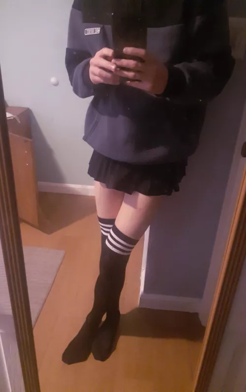 First time wearing fem clothes. This is my life now. 🥰 by PineappleEater42