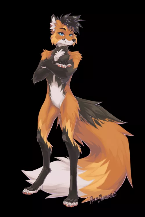 Full body commission without bg - Fox :3 (Art by Shakumi/me on FA) by Shakumi_Umi