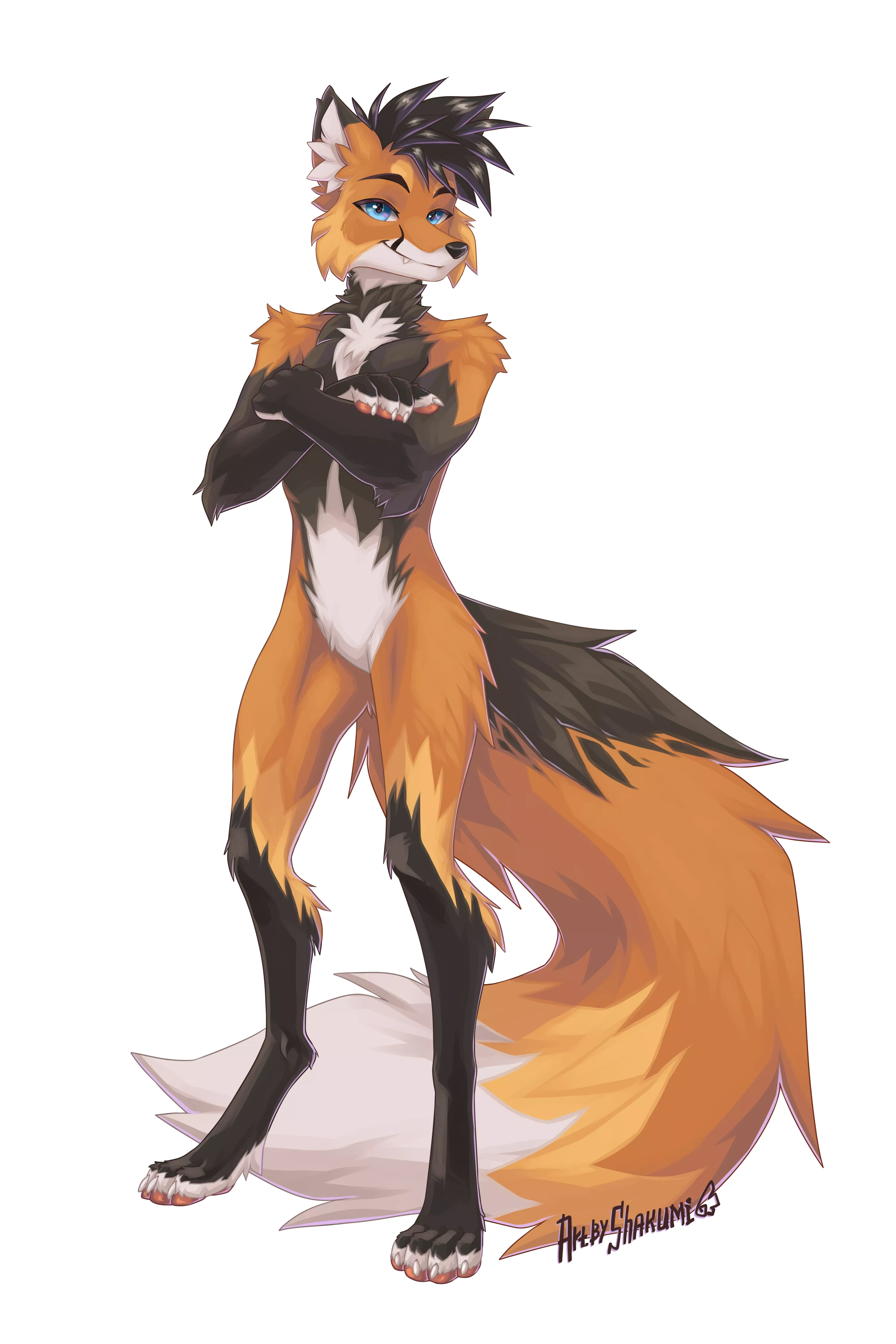 Full body commission without bg - Fox :3 (Art by Shakumi/me on FA) posted by Shakumi_Umi