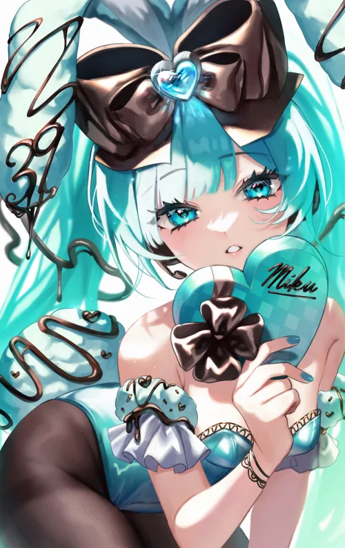 Mint Chocolate Bunny Miku by CheetahSperm18