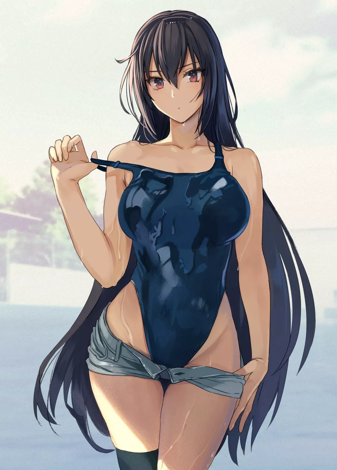 Swimsuit + hotpants = profit [Nagato from Kancolle] posted by namiaiman