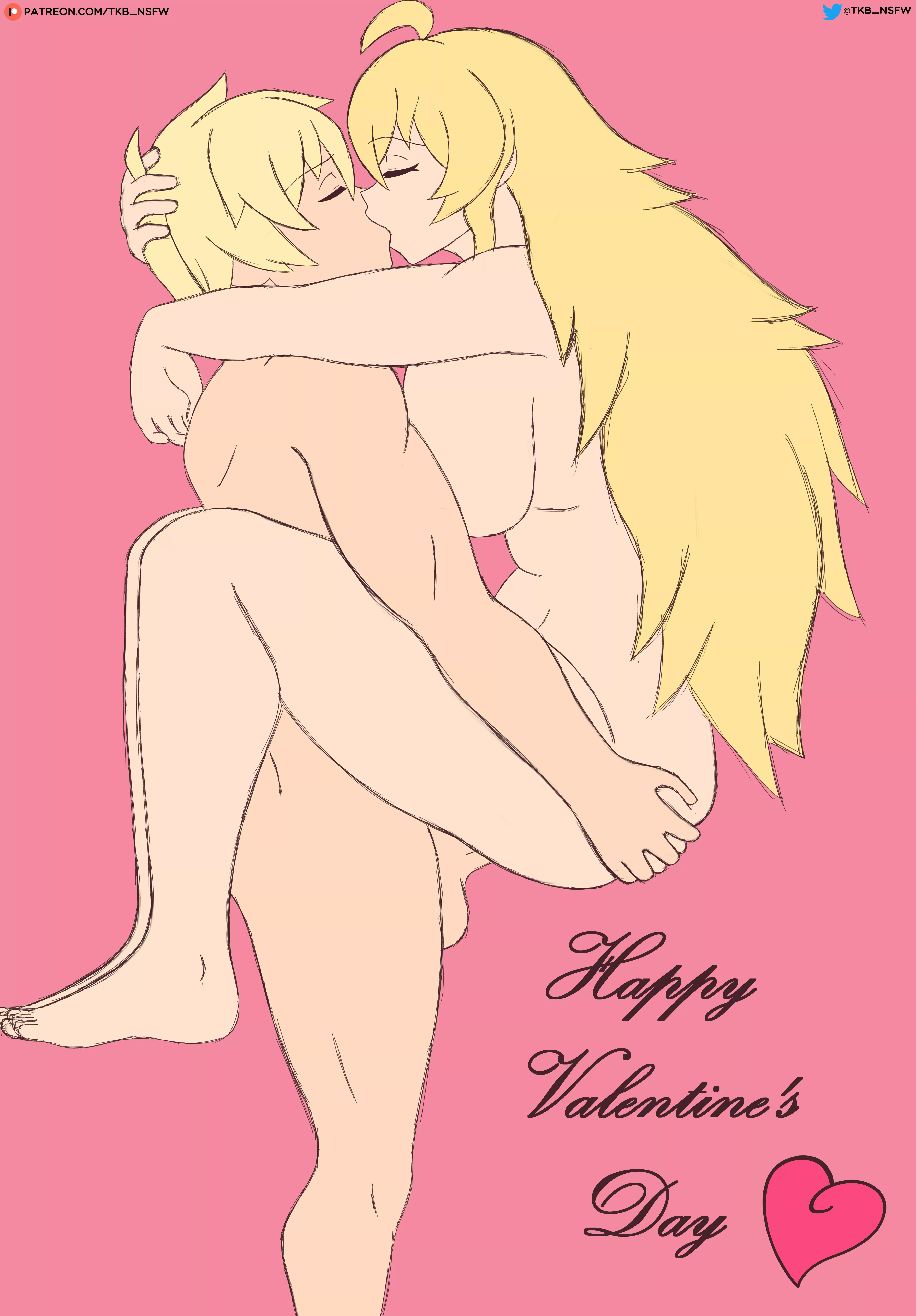 Valentine's Day - Dragonslayer (Yang x Jaune) (by @TKB_NSFW on Twitter) posted by TKBNSFW