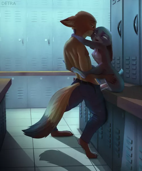 What better way to relieve stress after a long work day then fucking in the locker room [MF] (Detra) by affurnity