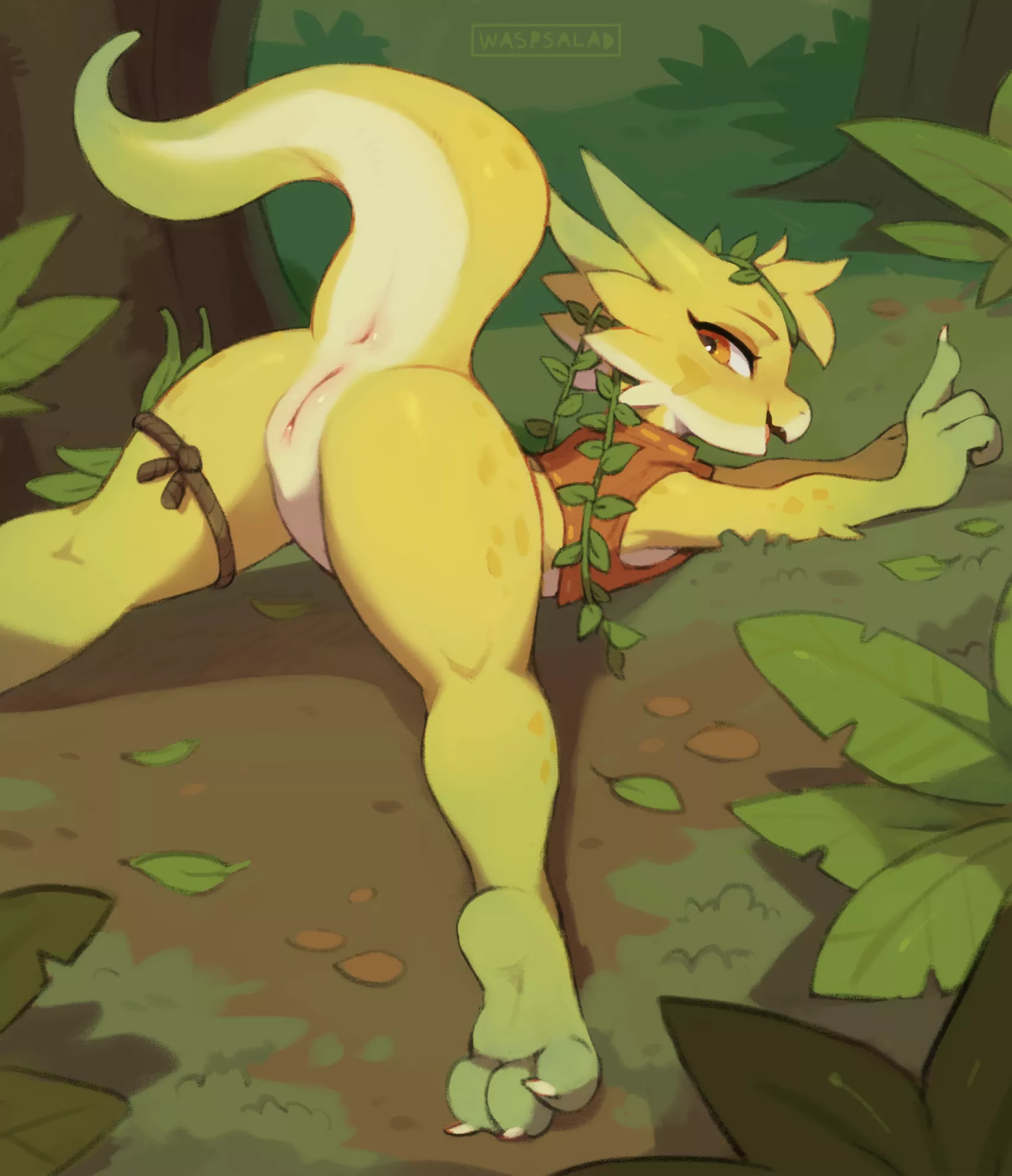 you stumble across a kobold in the woods [F] (waspsalad) posted by koboldbuttsbethicc