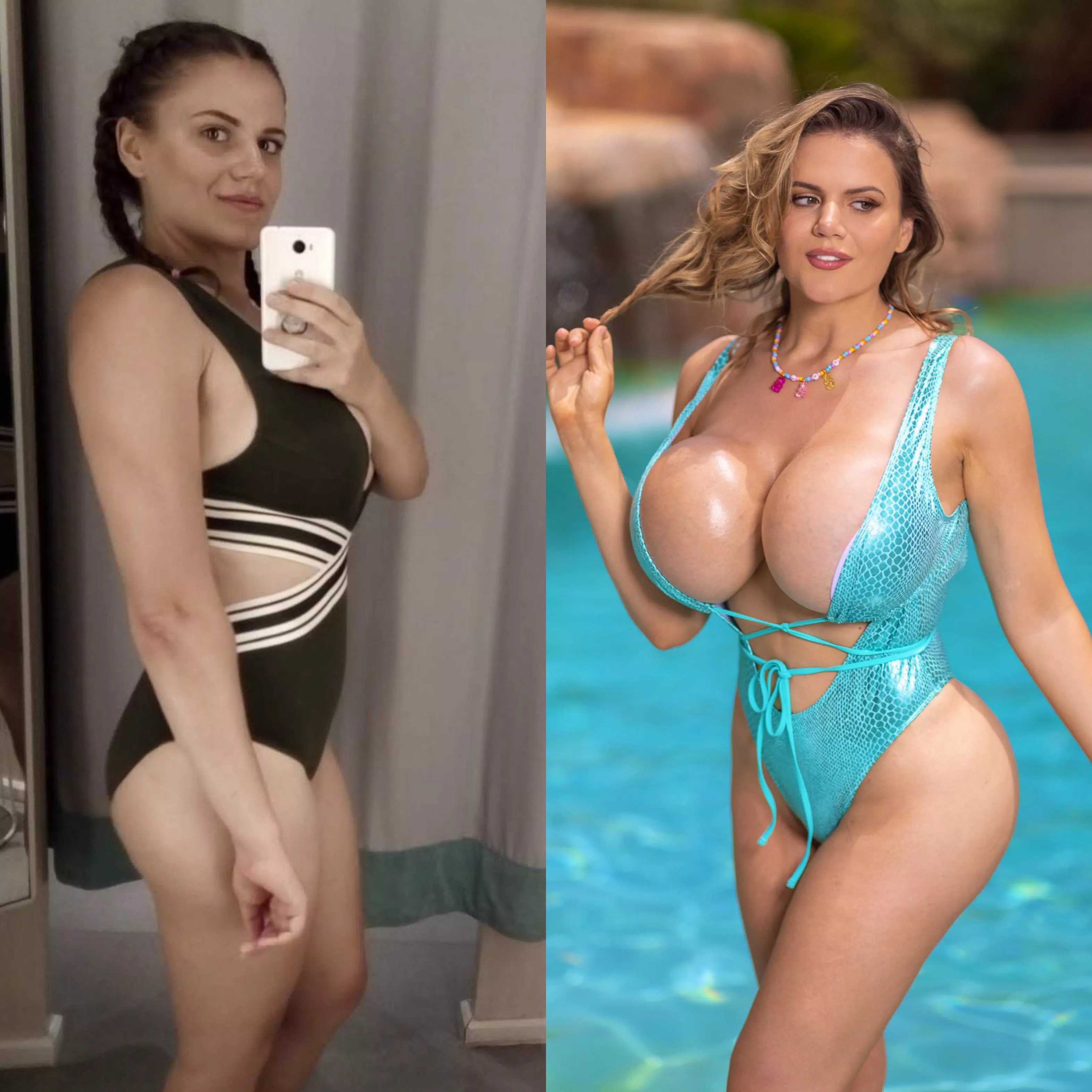 After I lost 70 pounds of fat, I put on 20 pounds of plastic [oc] posted by UKBimboDoll