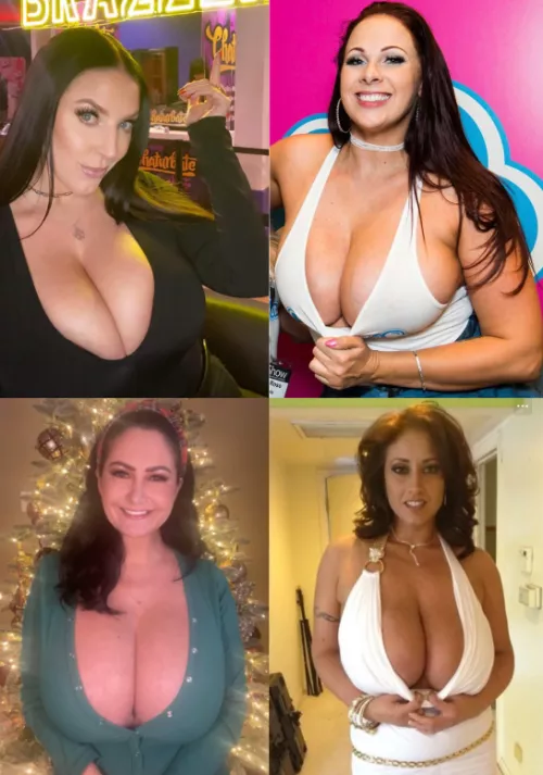 [Angela White] vs [Gianna Michaels] vs [Ava Addams] vs [Eva Notty]. Who at their Biggest has the Best Boobs? by ProofStar7