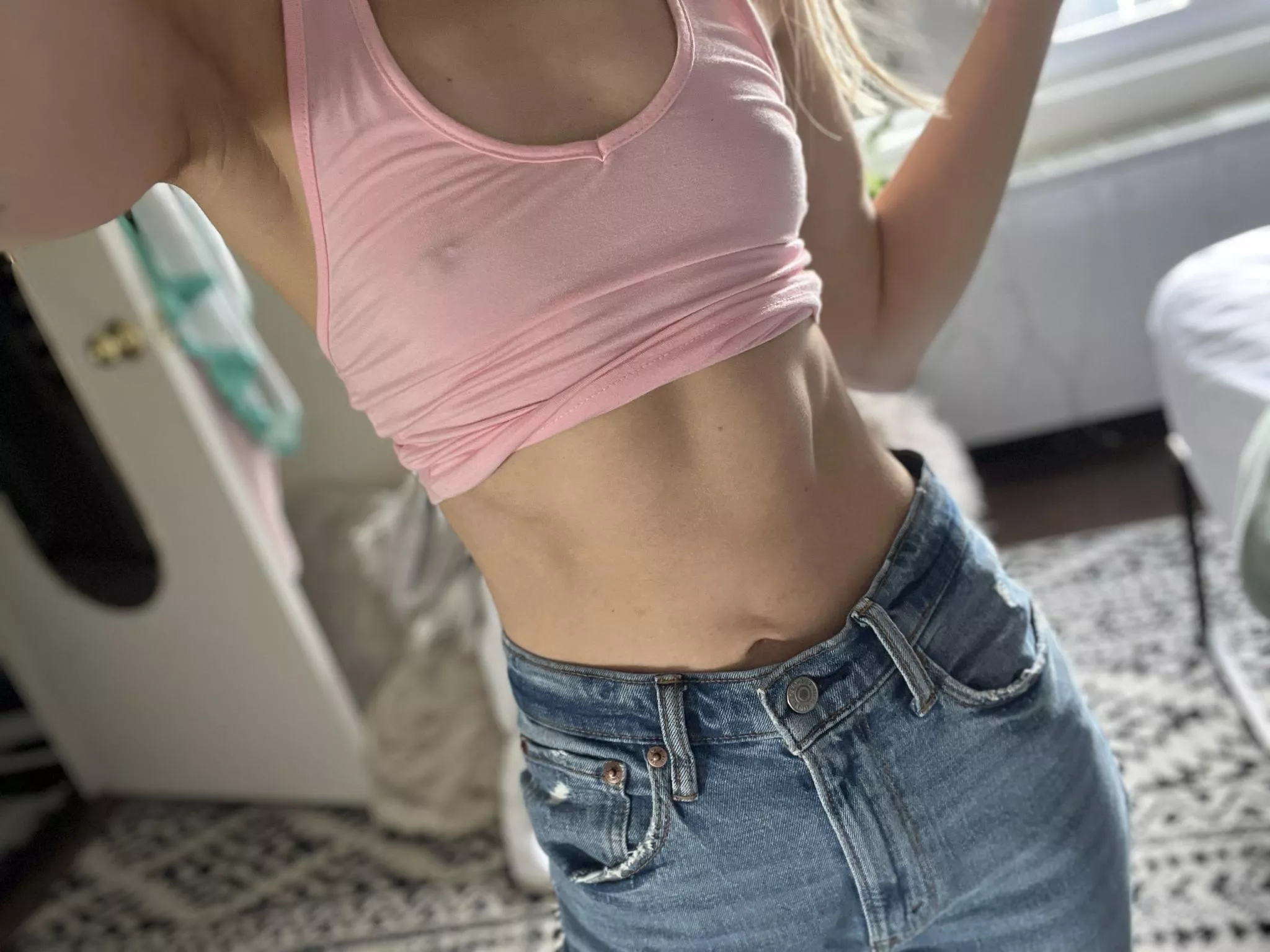 But no one would notice my peircings if I wore a bra! posted by Petitenfit