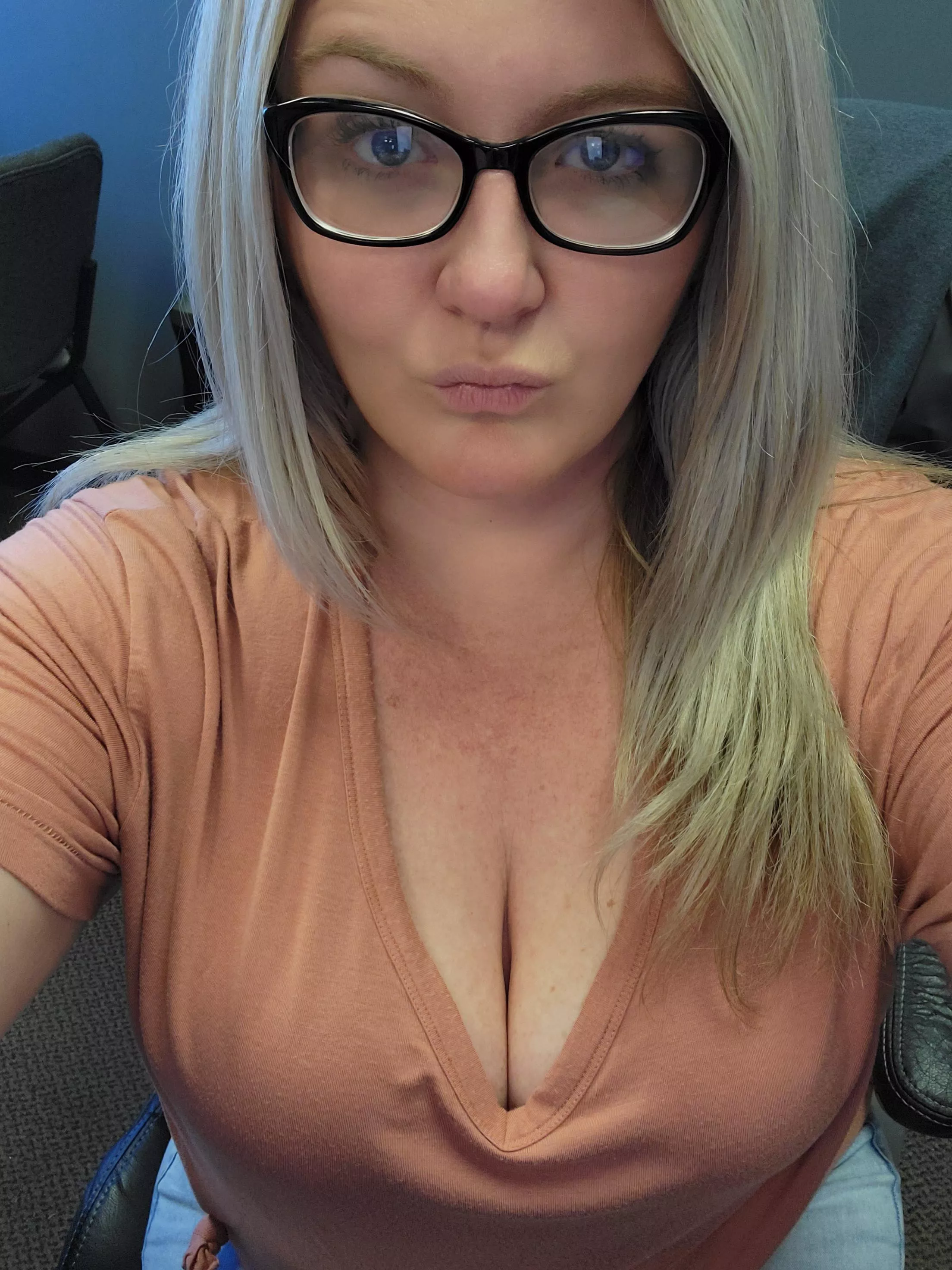 Guys like low cut tops at work, right? posted by Maddie_Lynn_69