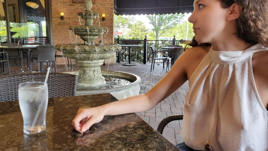 I made sure the waiter got a nice nip, I mean tip by pinkduchess