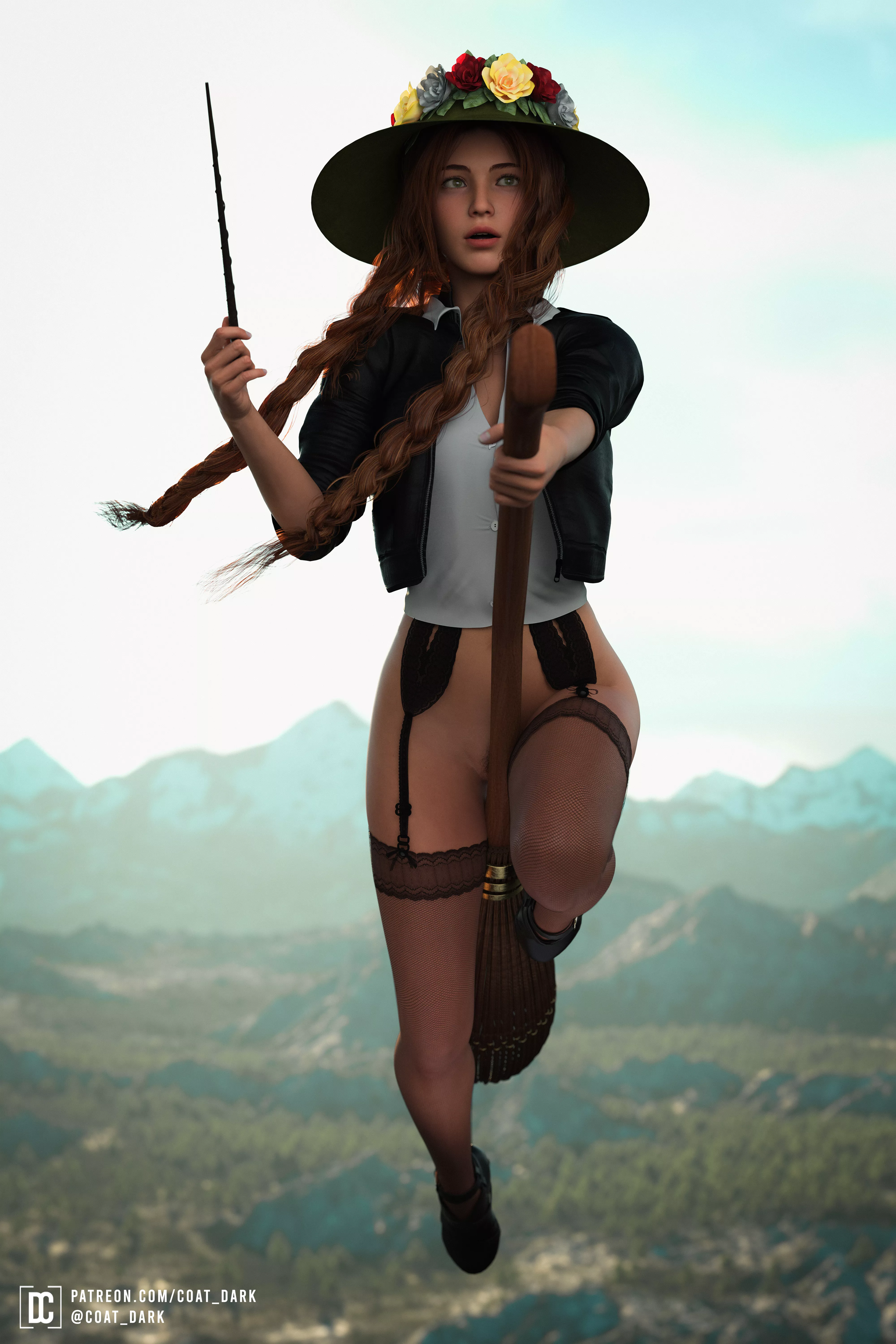 Professor Mirabel Garlick - Lucky Broom (coat_dark) [Hogwarts Legacy] posted by coat_dark