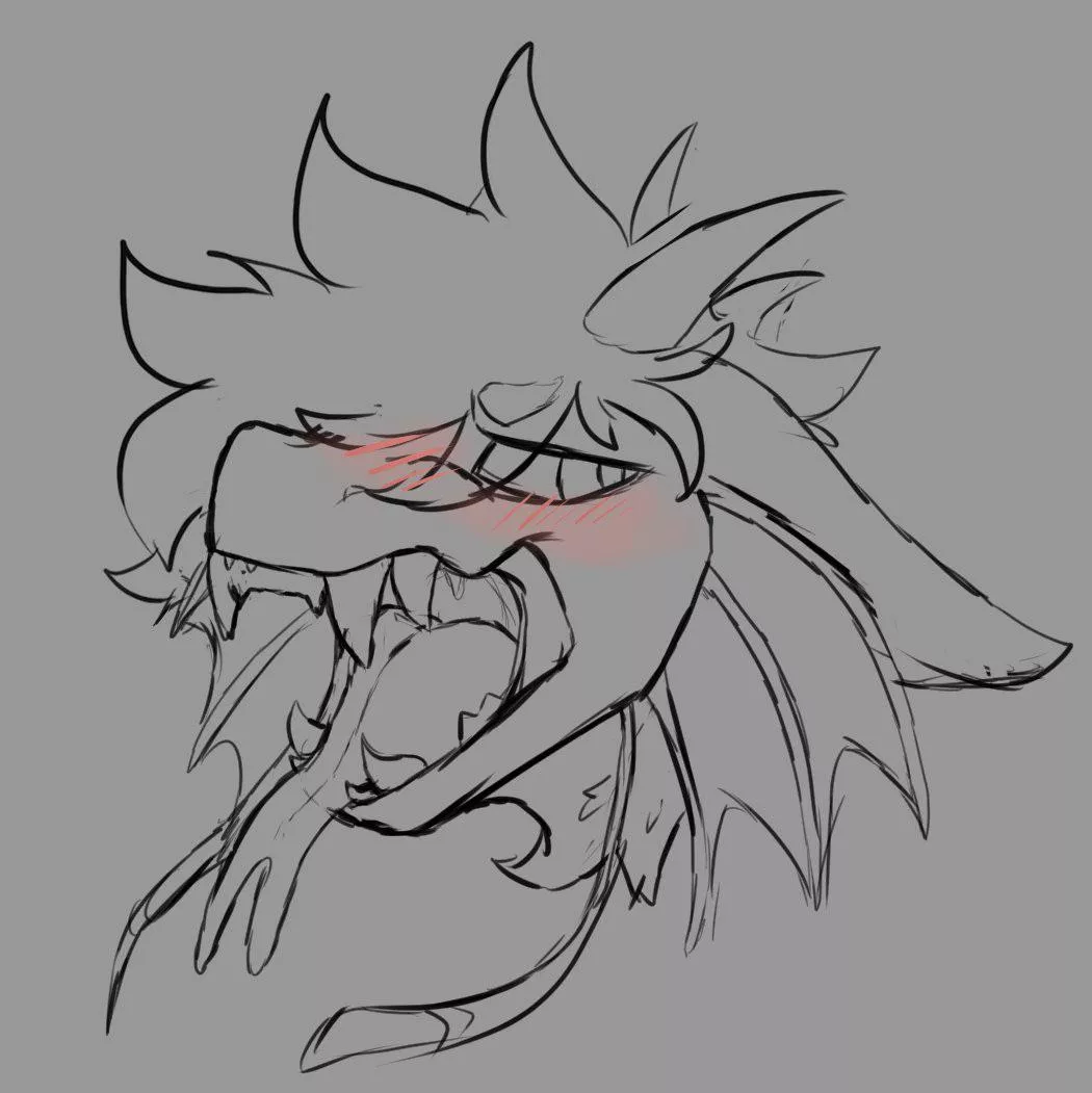 Did a sketch of headshot for my new ref (art by me; drazzapaws) posted by caelunatic