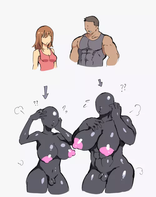 Double Drones (F and M Dronification) by Mopan by m0pan