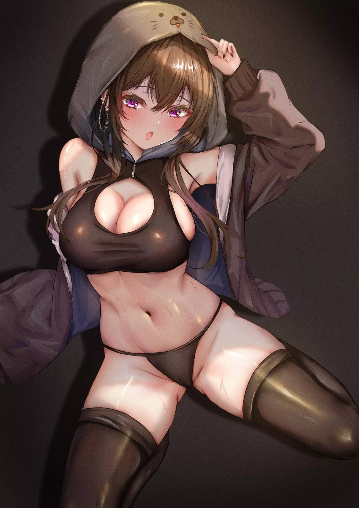 Hoodie & Thigh-Highs posted by CheetahSperm18