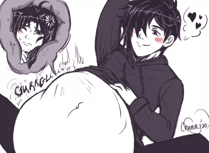 {Image} Laifu with Waifu [M/F] (Art by Chameleonette/me!) by Chammy_Scarlet