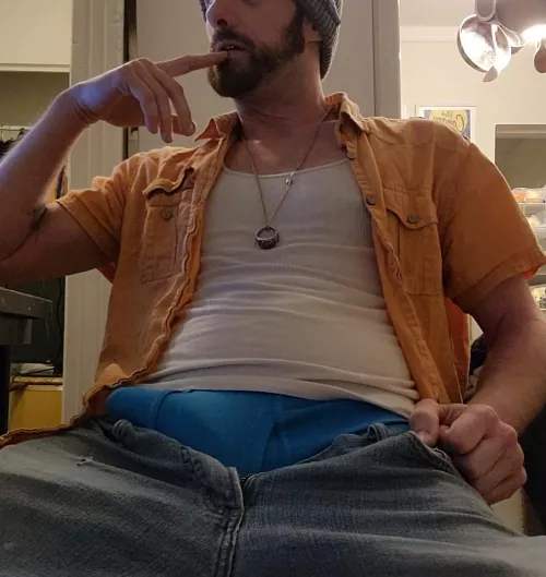 m37 struggling to resist pulling it out. by HarveyKink