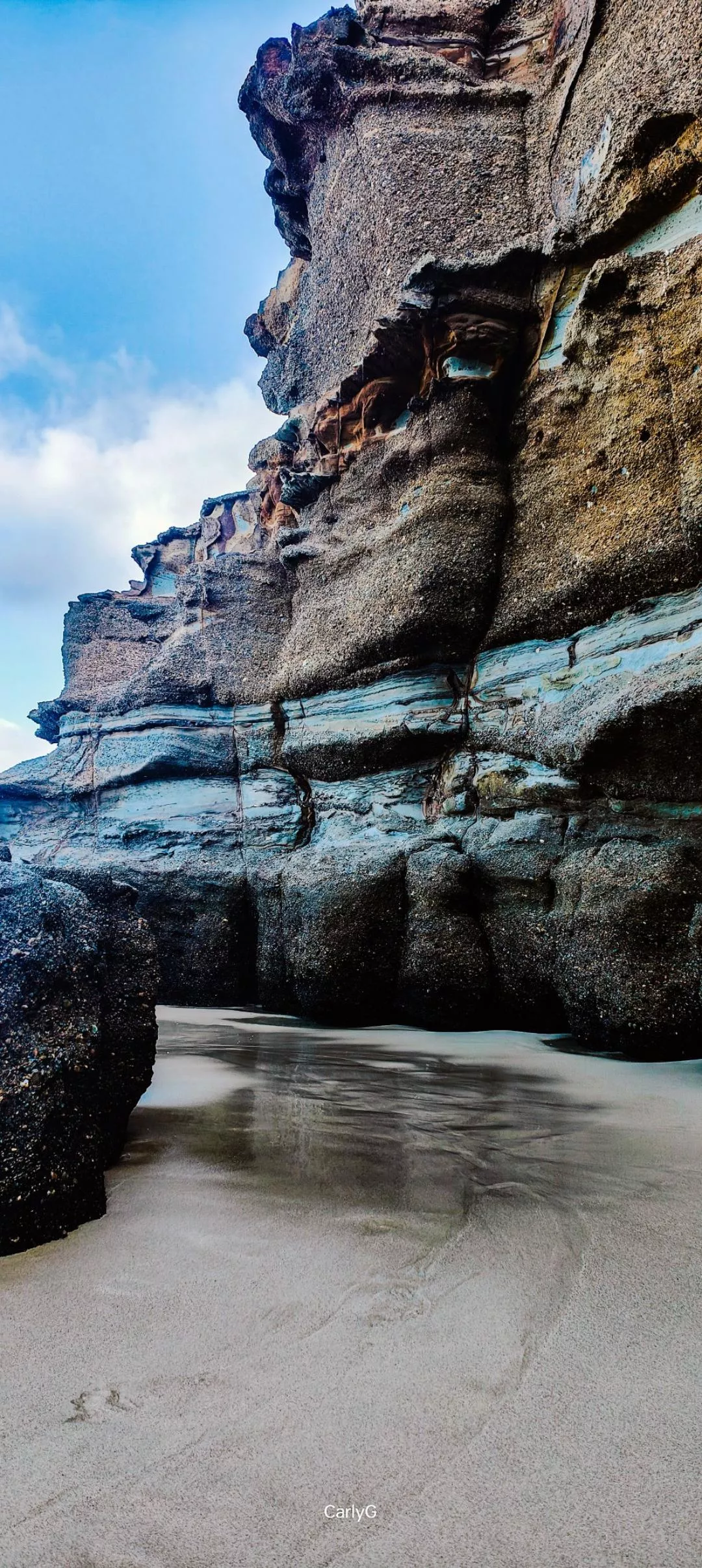 Mirrored sand.. Caves Beach, NSW posted by holdengalsep