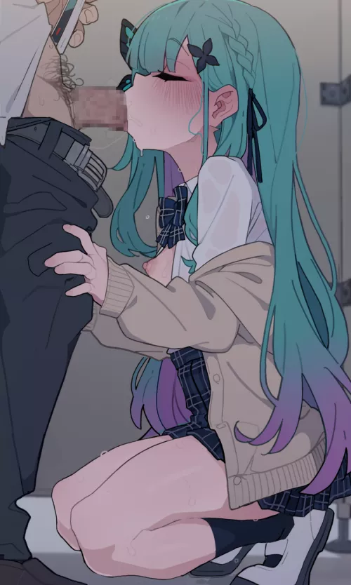 Rushia blowjob.. by Pop-Tart-Man