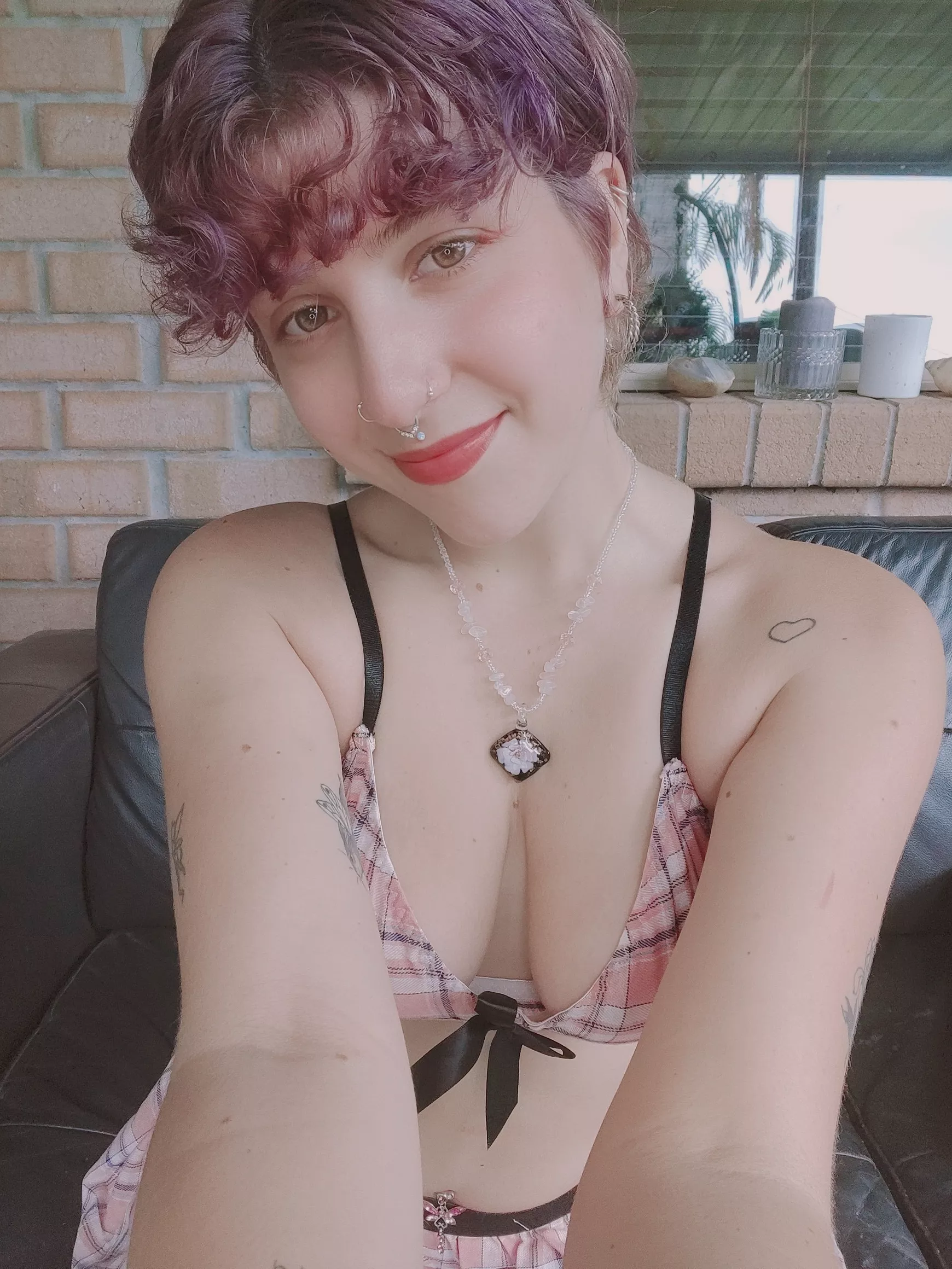 selfie before dressing up for school. Just wanna keep you thinking of me ;) posted by FarmerSquare9813