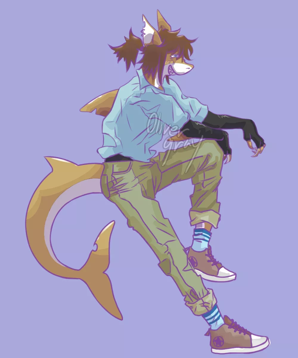 shark attack (Art by me) posted by DumbOlive