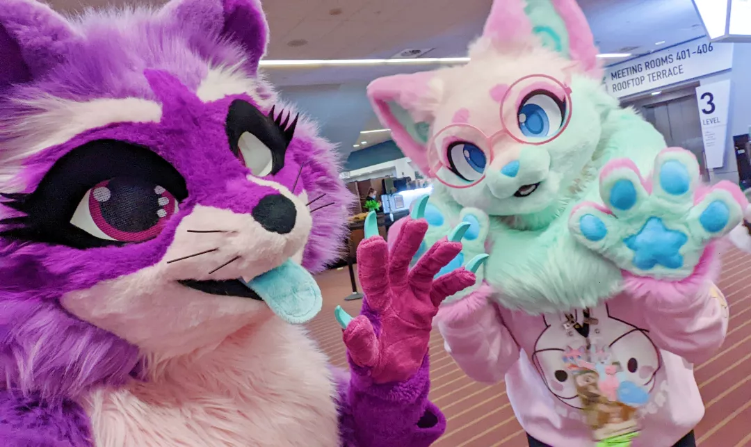 zee and starberry at anthrocon! pic taken before we were on YT 😂 posted by zeekayart