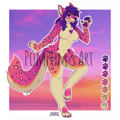 💜🌆Adopt / Sunset Wolf $35 (PayPal only) 💕PM me! (Base by me) by Carla_H_tinha