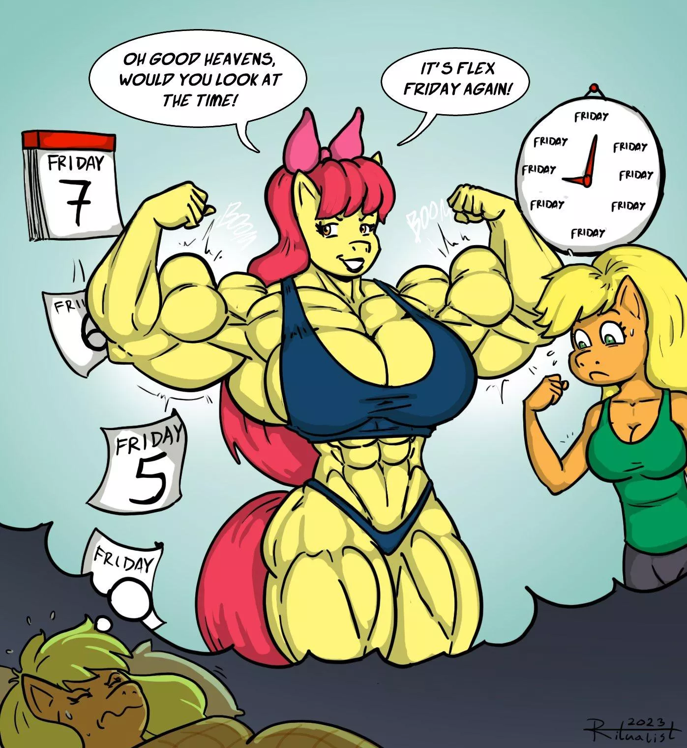 Applejack having nightmares (@Ritualist_Comic) [MLP:FIM] posted by TheTMoneyMan