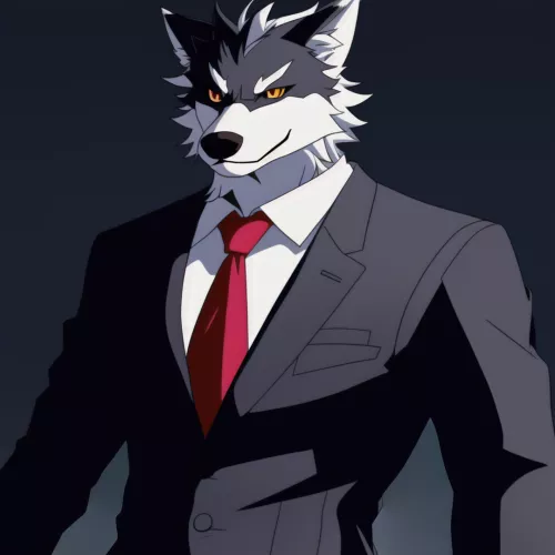 Furry Businessman (Art by me) by Loucores_Drawing