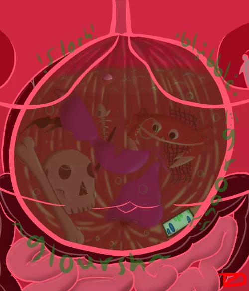 {Image} Sand Shark Stomach Contents (Internal) (Digestion) (F/f) (OC) by The Z Dude by TheZDude1