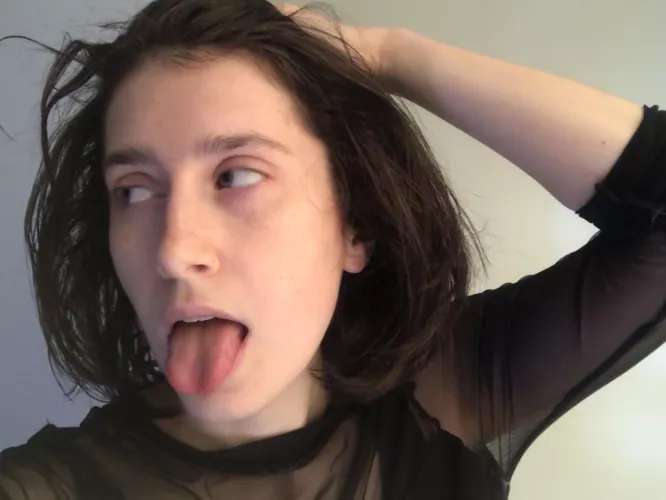 No makeup, unfiltered, all natural mouth that is slightly wide open by snug_cat