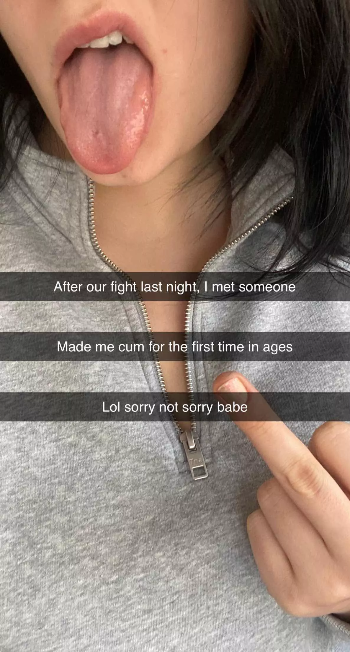 Now he knows not to disagree with me 🙄 posted by Missfeetfindom