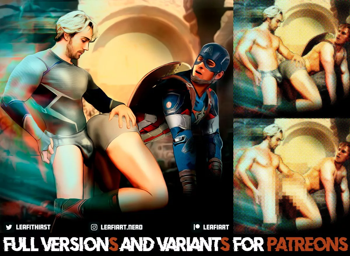 Quicksilver and Cap (@leafiart) posted by OlympusRP