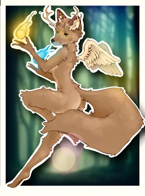 Spirit of the Forest! ( art by me ) by Classic-Entrance-477