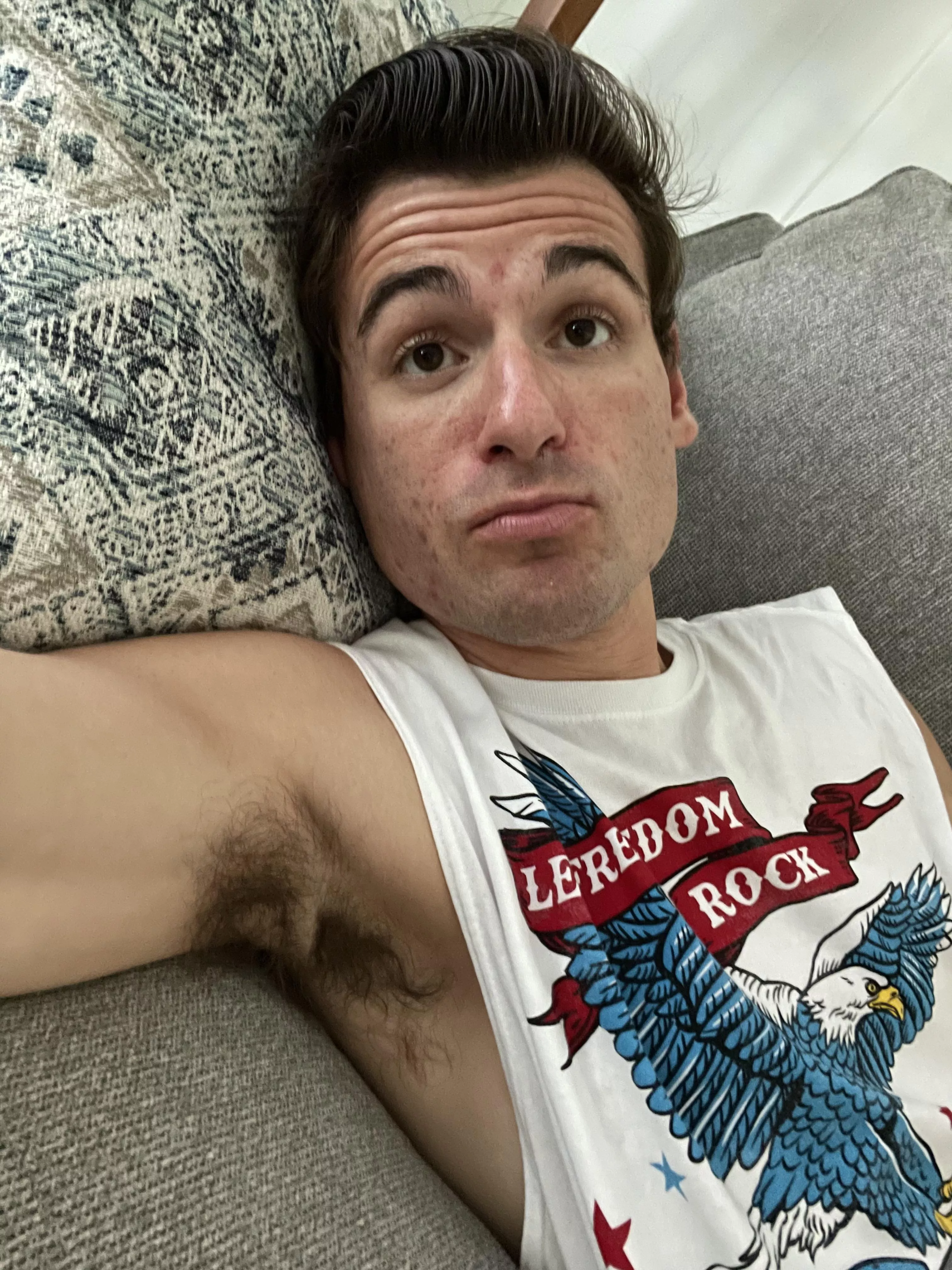 What if he was on your couch like this? posted by girlsaresluts2