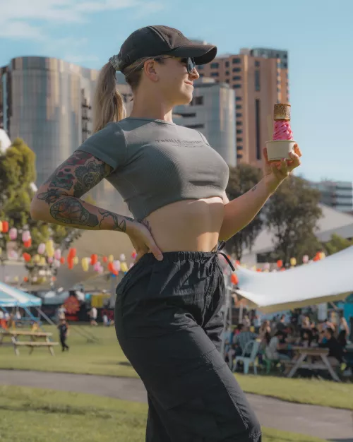 Braless food festival 🍦 by SharmaHoney69