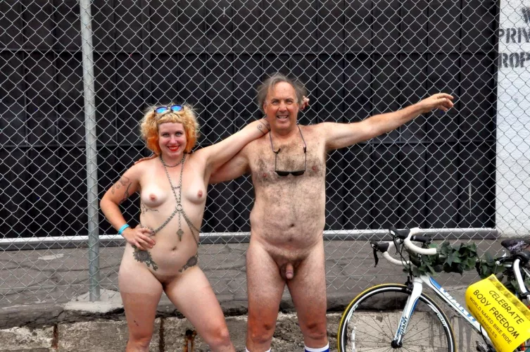 Celebrating body freedom at the World Nude Bike Rifde by bogg759