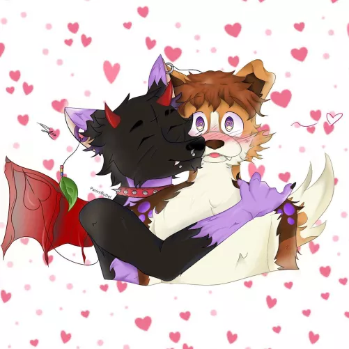 Furry valentines comm :3 by PaniniButter
