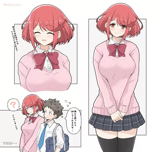 If Pyra & Rex were in Highschool by PlanOk1096