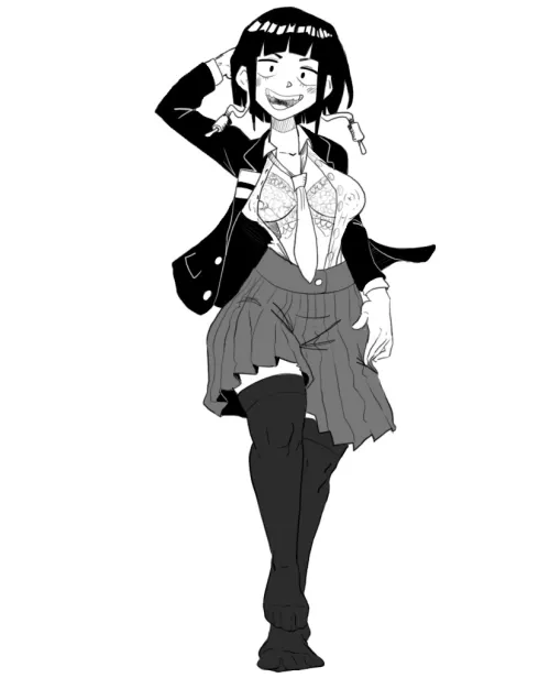 KYOUKA JIROU relaxing after a day of school ( red dragon) by daniloreddragon