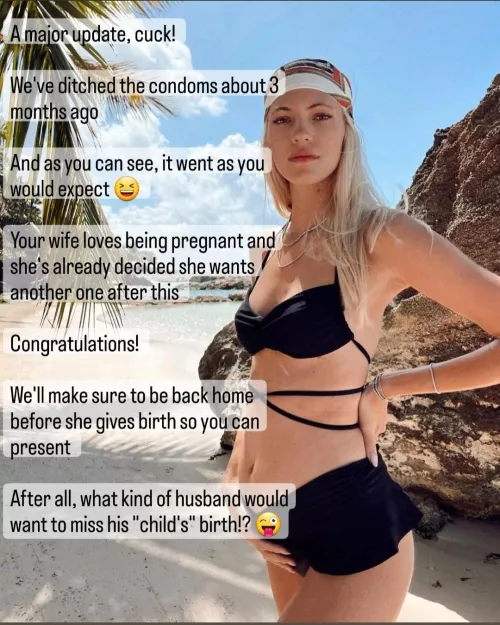 Major update from your wife and her boyfriend's vacation by captionmaker2