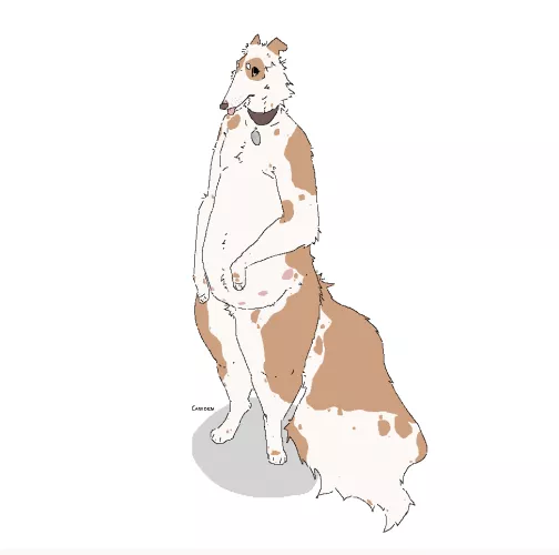 mspaint sketch of my borz - me by Canidew