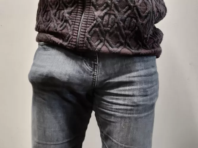 My humble almost fully hard bulge 🙂 by DeadMorose111