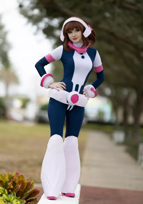 My Uravity cosplay from MHA! Probably my favorite shot from this shoot :) by cakiee_